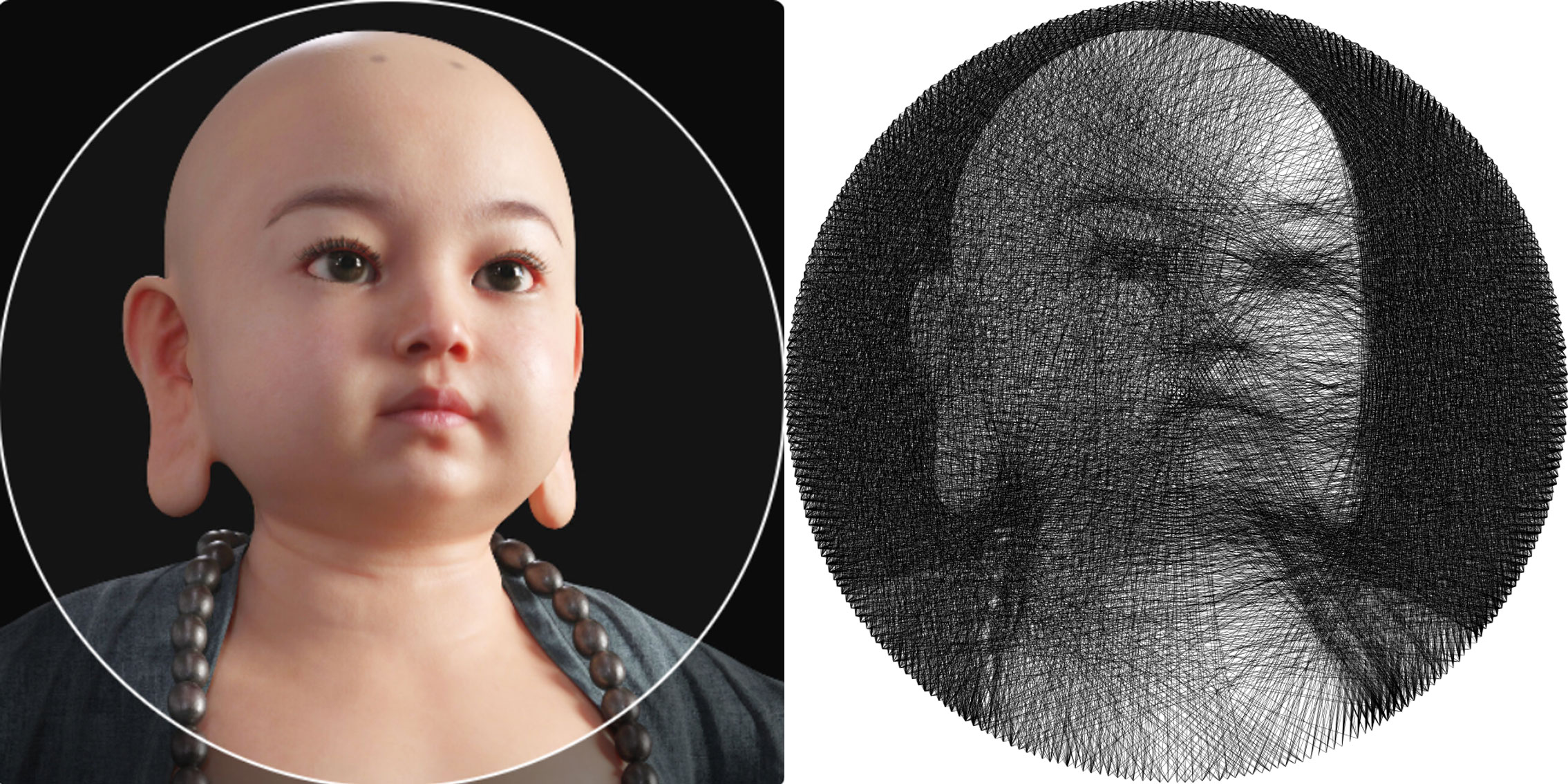 Beautiful thread art design generated by Thread Art Generator - string art wall art